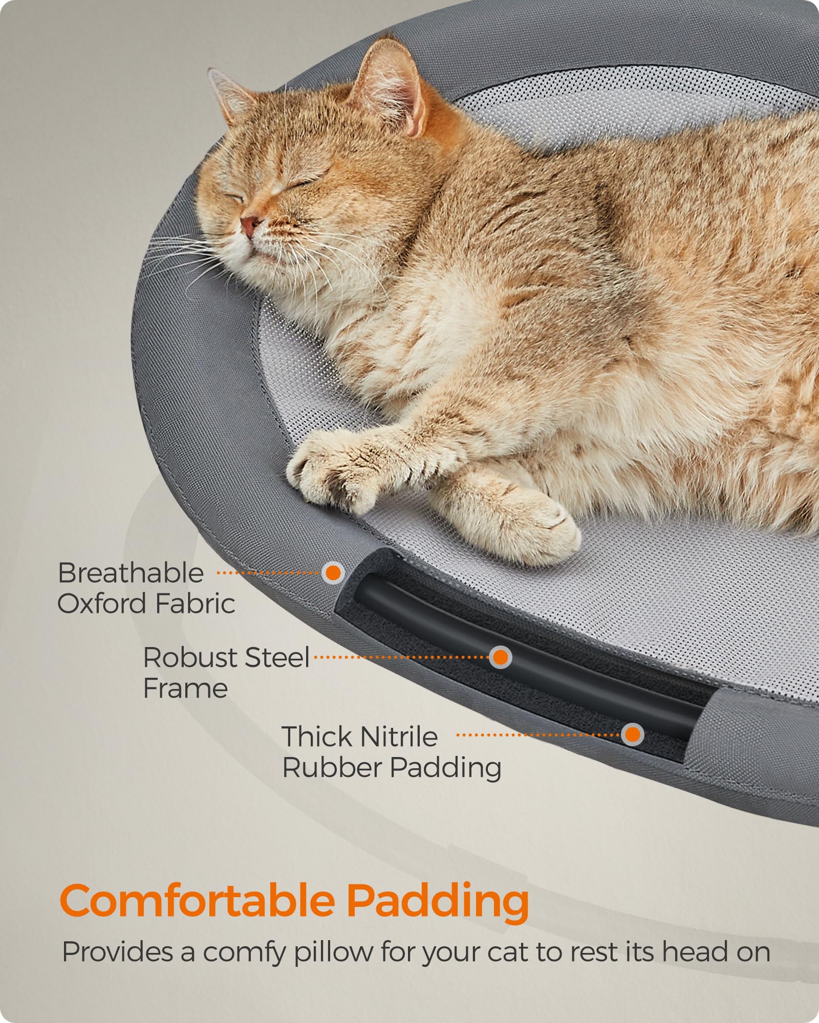 Feandrea removable mesh fabric enables easy machine-wash cleaning.