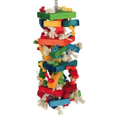 Featherland Paradise Knots N Blocks close-up colorful blocks for beak stimulation