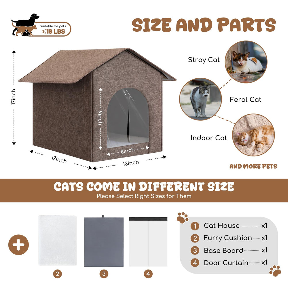 Fecuria Cat House easy-to-clean design for simple maintenance.