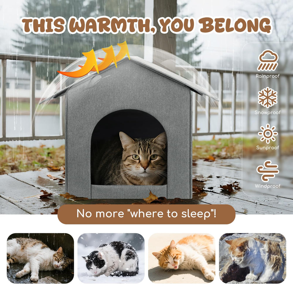 Fecuria Outdoor Cat House indoors-outdoors use blends with any space.