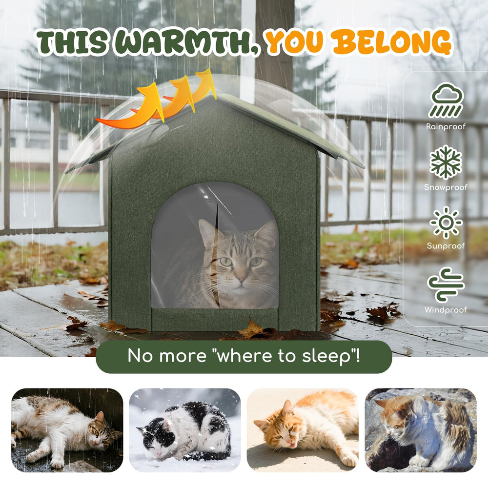 Fecuria outdoor cat house interior appears spacious for small pets.