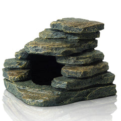 FEDOUR aquarium rock cave decoration provides a natural hiding spot and climbing interest.