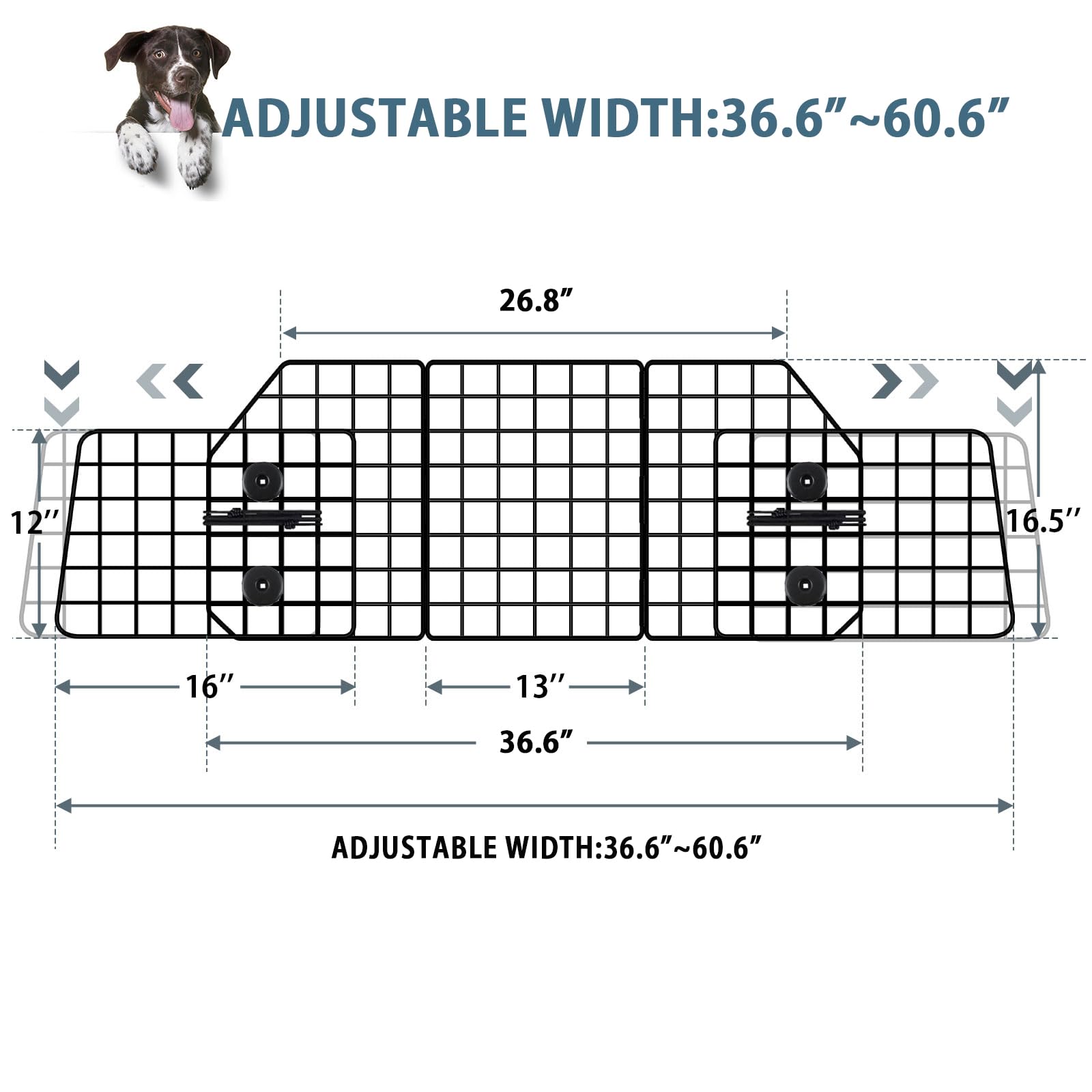 FEED GARDEN dog barrier foldable design panels folded for compact storage