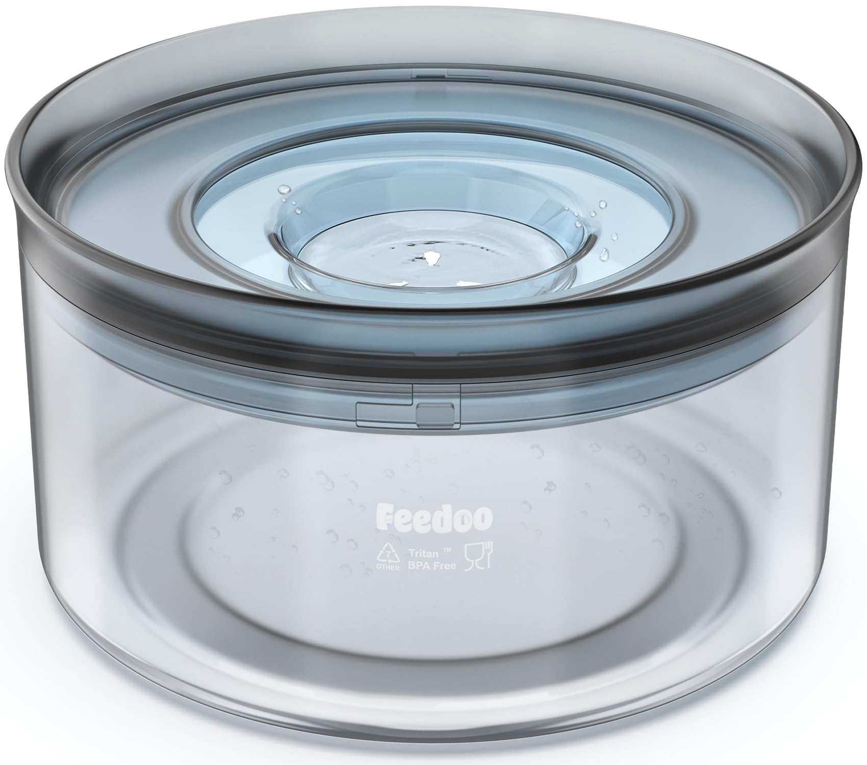 Feedoo 1Gallon No Spill Water Bowl with large capacity for mess-free drinking.