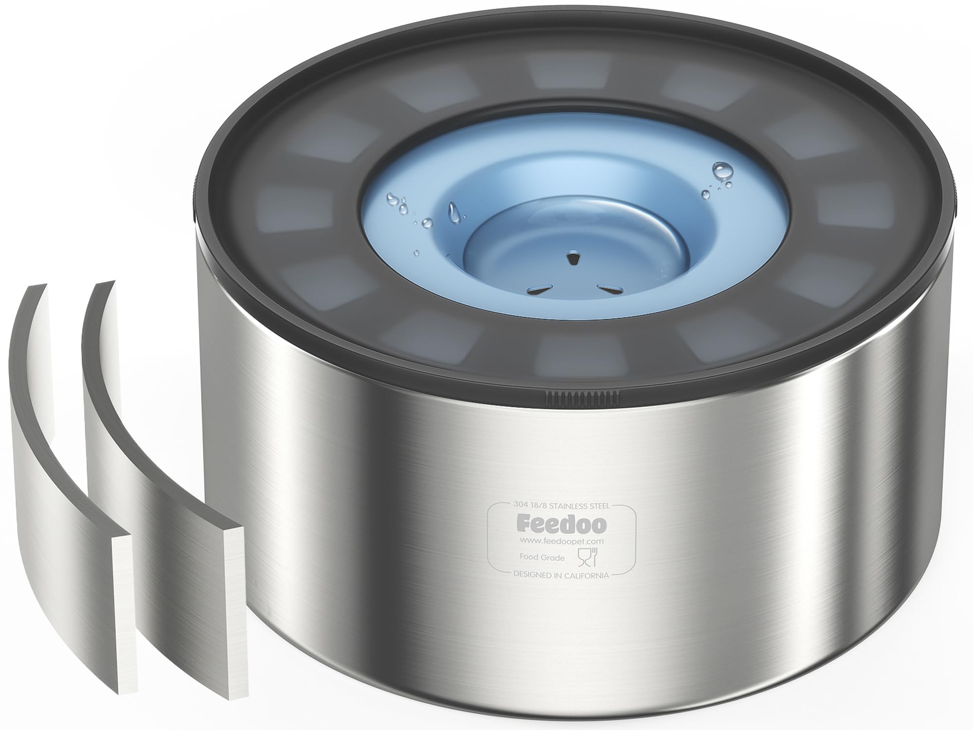 Feedoo 1Gallon No Spill Water Bowl demonstrates large-capacity, spill-free hydration for dogs