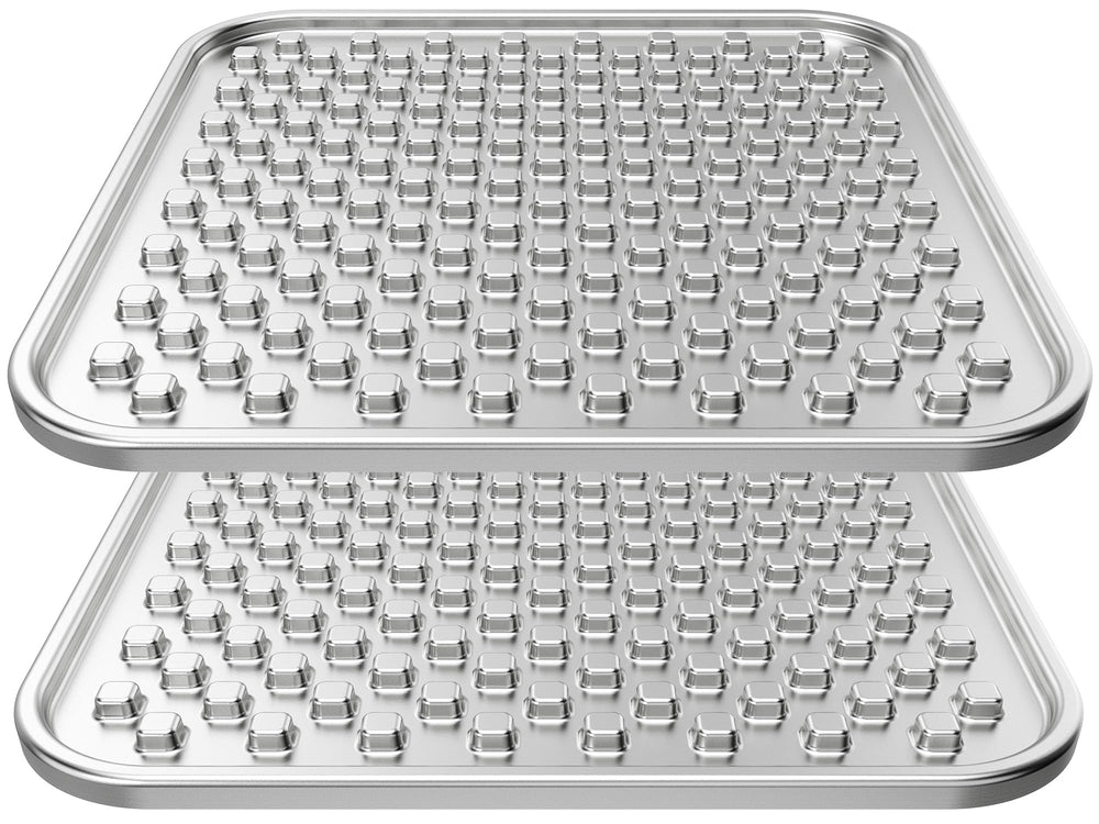 Feedoo double-layer steel lick mat closeup showing textured surface for durable enrichment during meals.