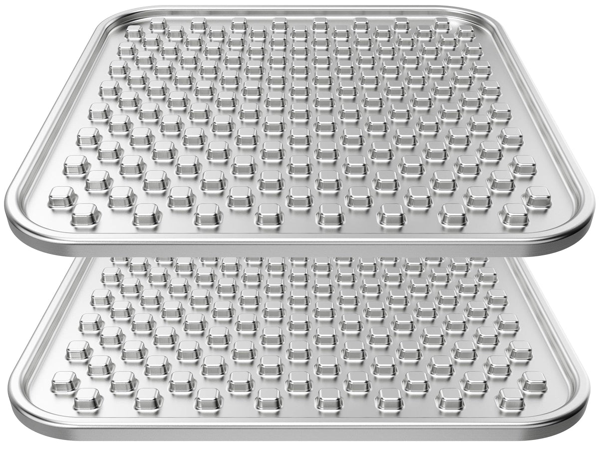 Feedoo double-layer steel lick mat closeup showing textured surface for durable enrichment during meals.