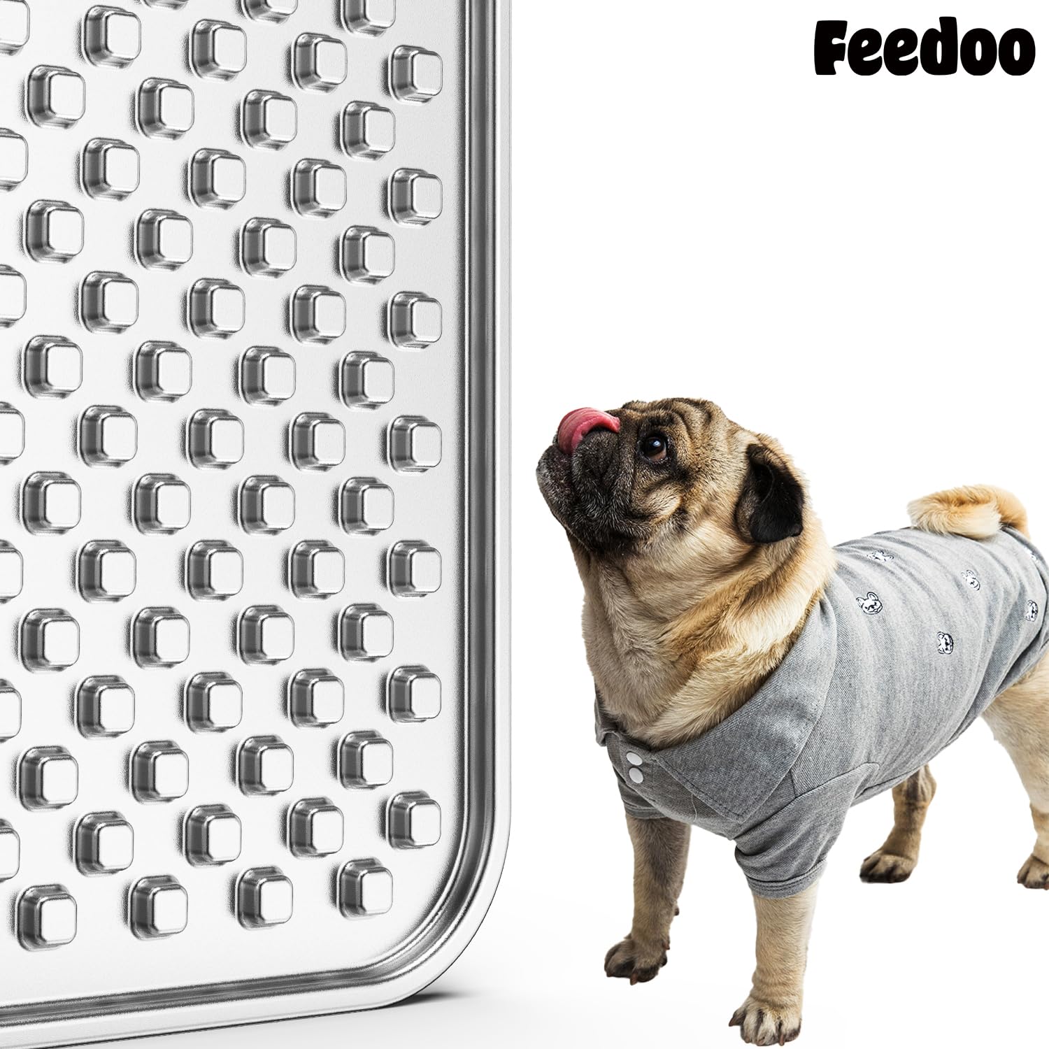 Feedoo mat during grooming travel crate time offers soothing engagement.