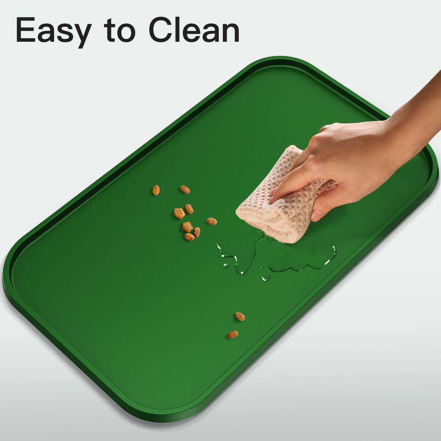 Feedoo green color option complements kitchens and entryways.
