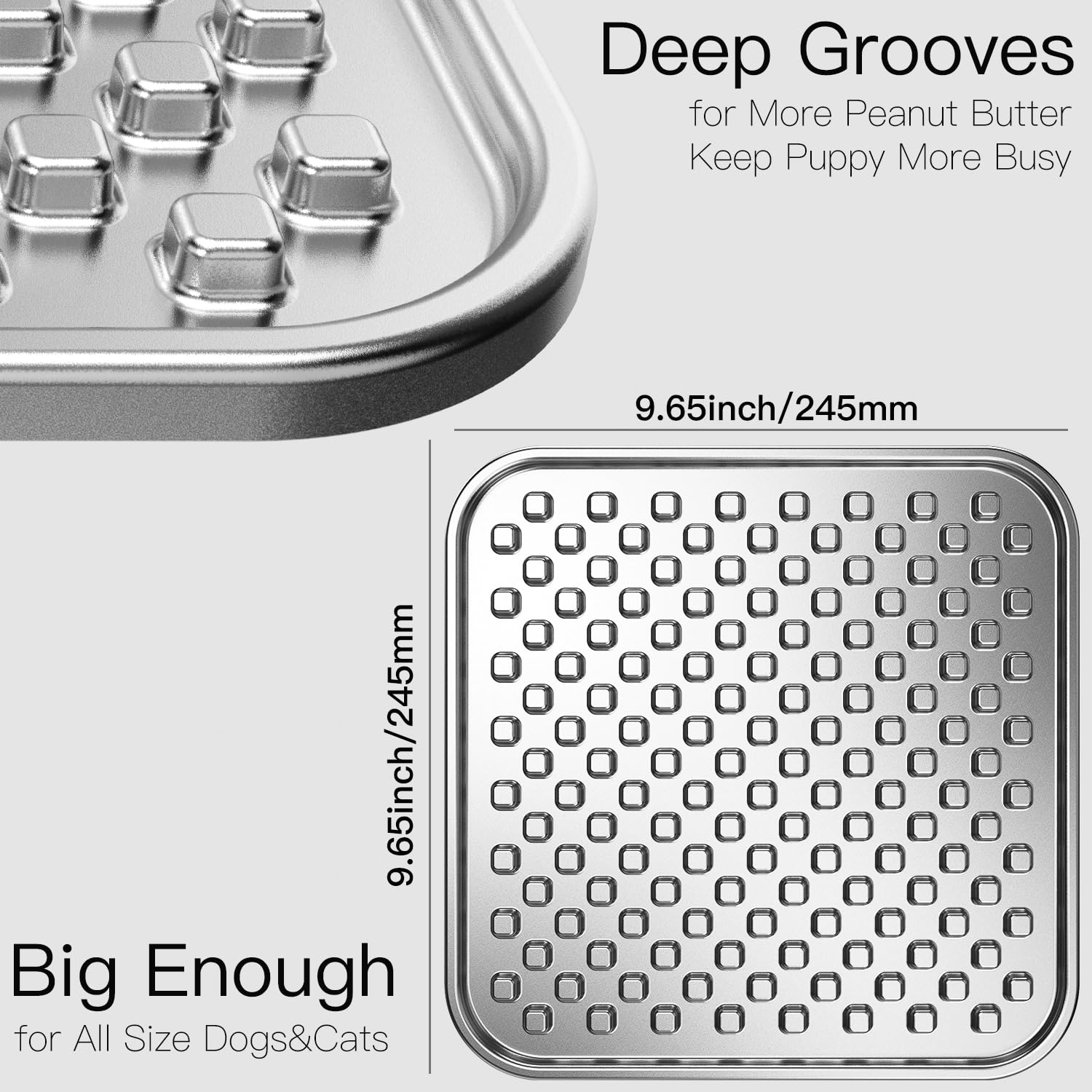 Feedoo non-slip rubber base keeps the mat steady on any floor.