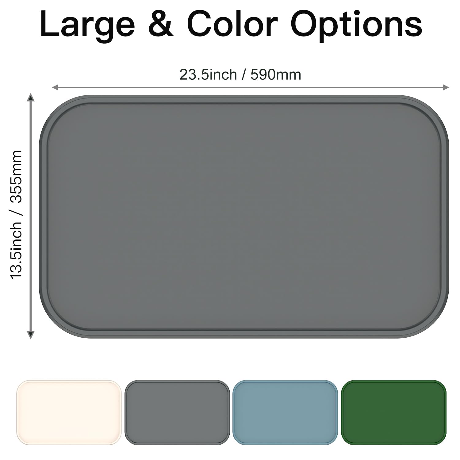 Feedoo Pet Feeding Mat large gray size fits bigger bowls and multiple setups.