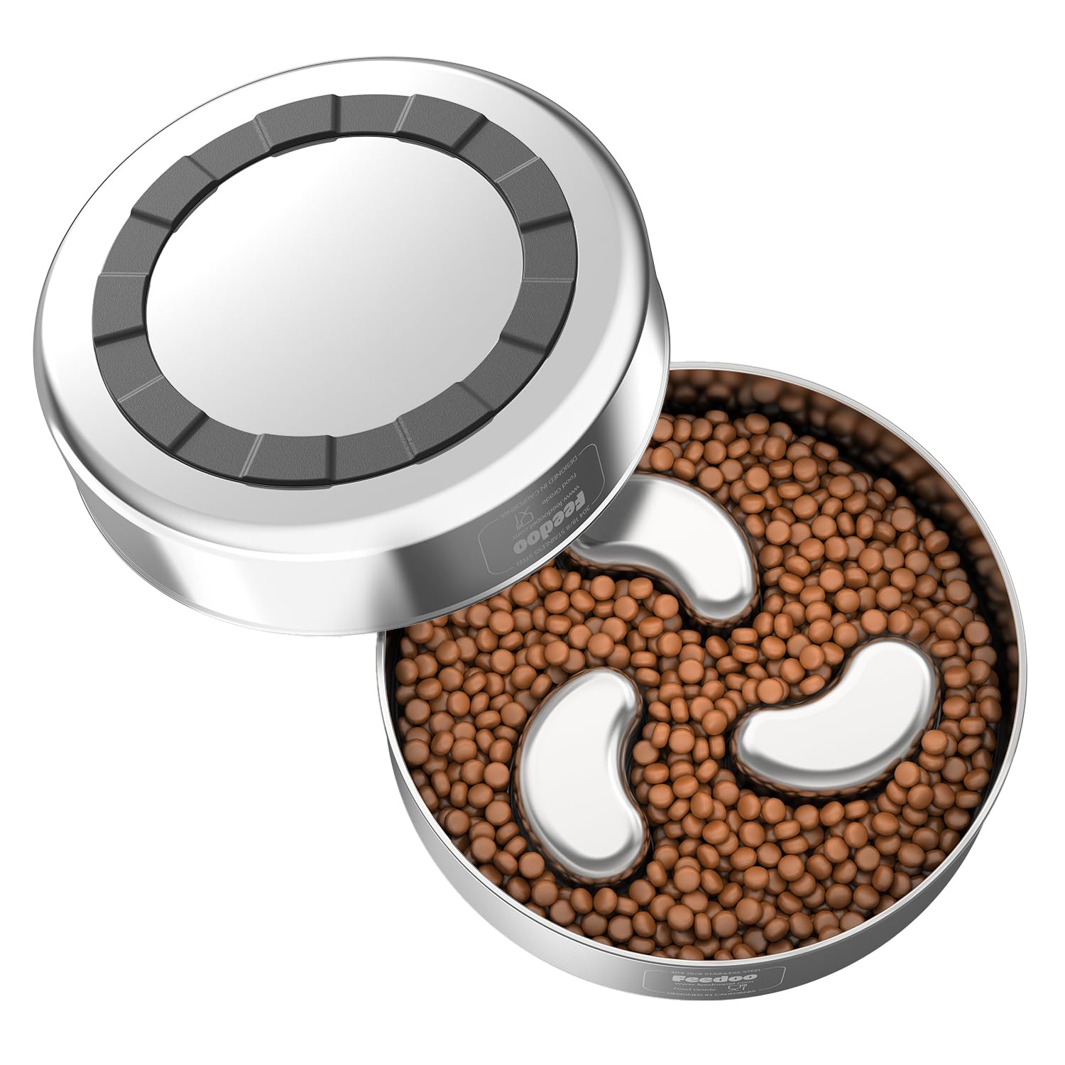 Feedoo Slow Feeder Bowl easy-care stainless surface for quick cleaning