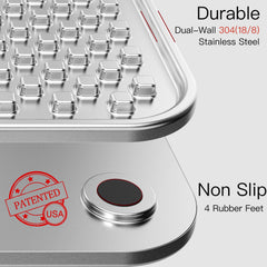 Feedoo stainless-steel lick mat dog chew-proof design promotes calm, focused mealtimes.