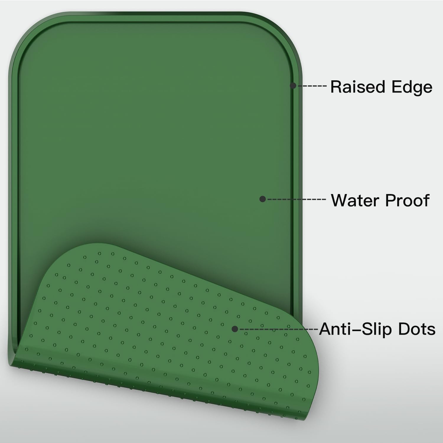 Feedoo warped-edge raised design keeps bowls centered and reduces spills.