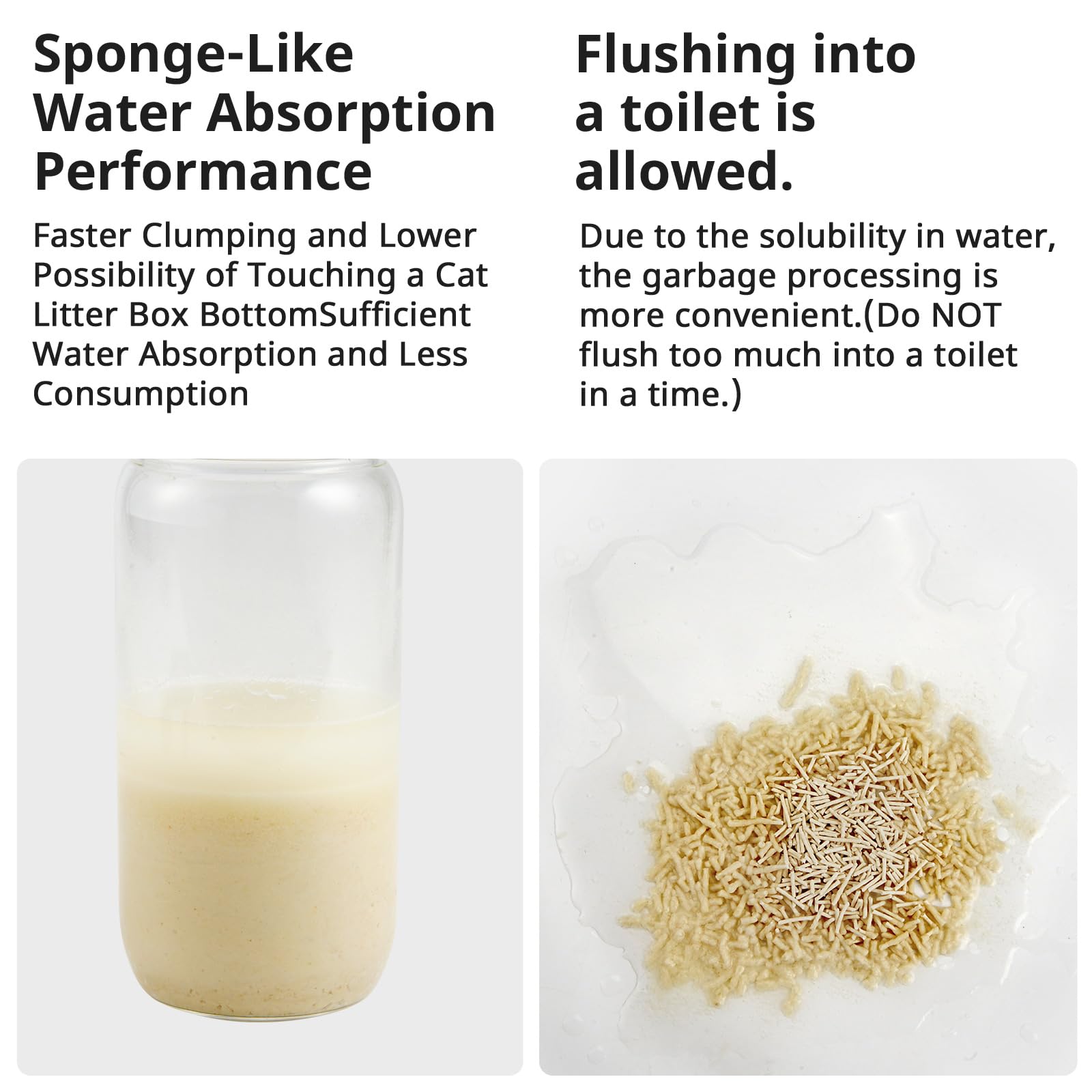 FEELING BEST tofu cat litter ultra-absorbent texture soaks moisture quickly