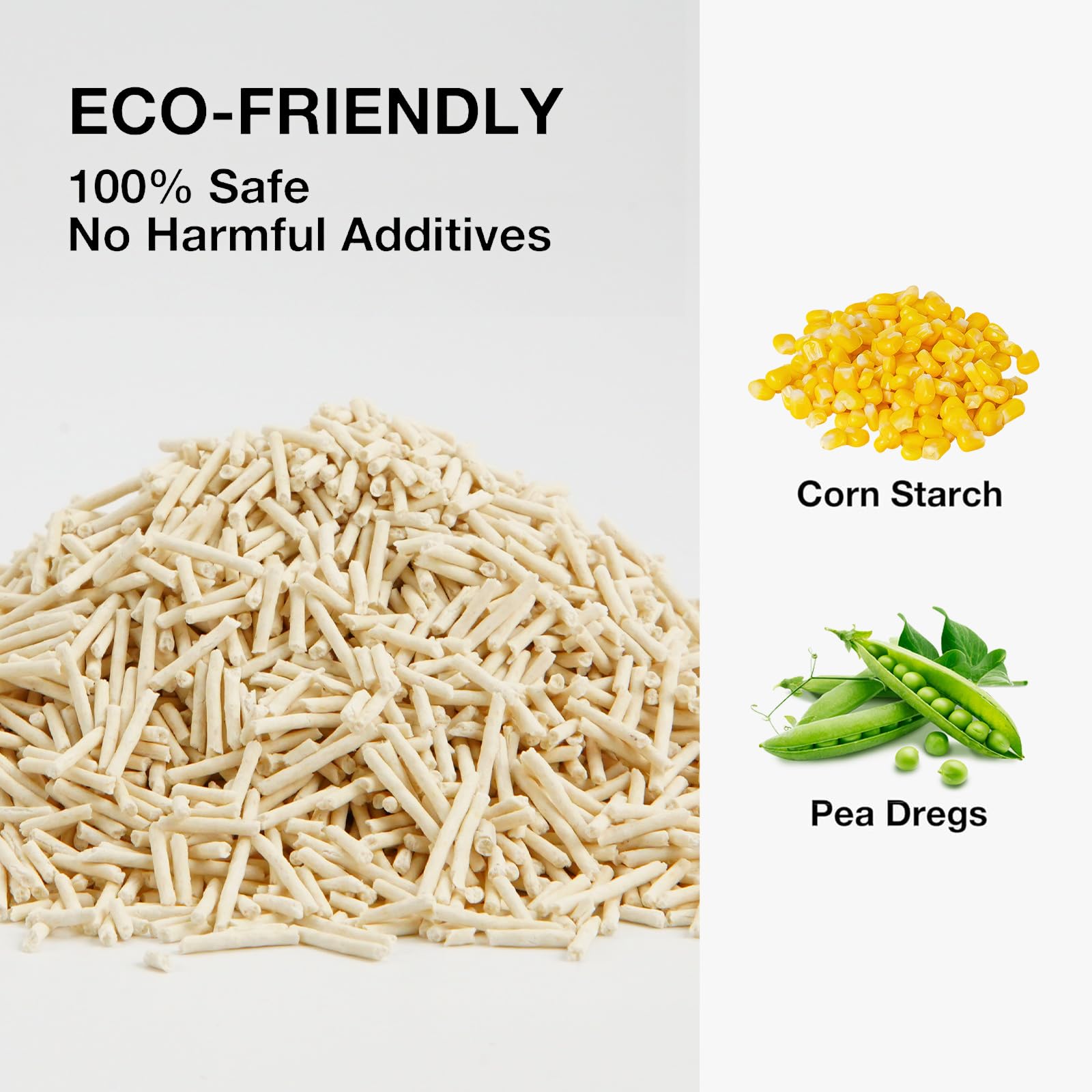 FEELING BEST tofu cat litter water-flushable feature enables easy disposal