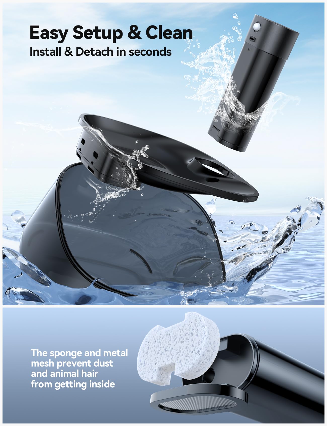 FEELNEEDY 4L-capacity ensures long-lasting water supply for multiple pets.