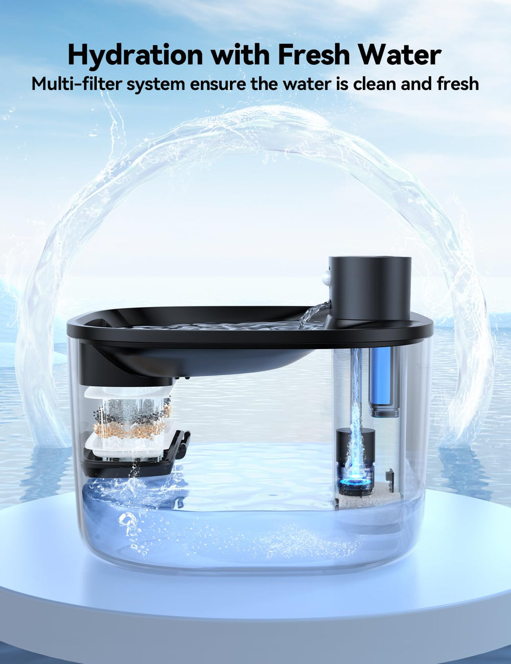 FEELNEEDY induction-dispense mode provides touch-free water release for convenience.