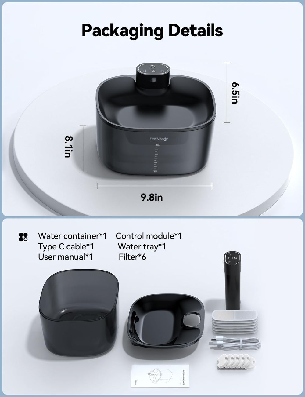 FEELNEEDY timing-dispense mode schedules hydration throughout the day.