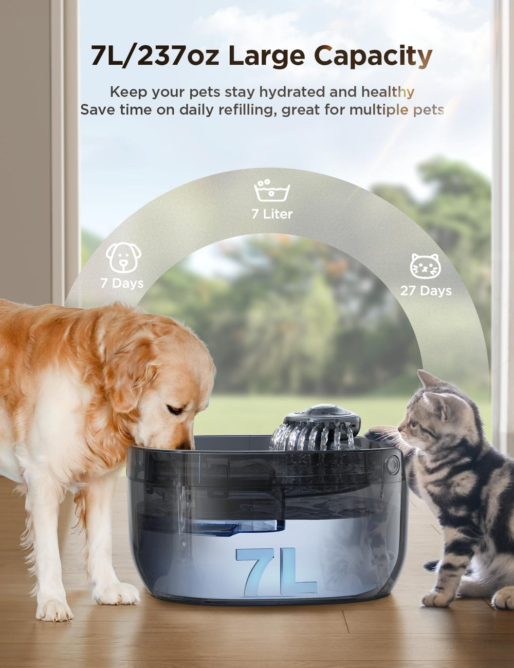 FEELNEEDY anti-spill wide tray minimizes splashes during play.