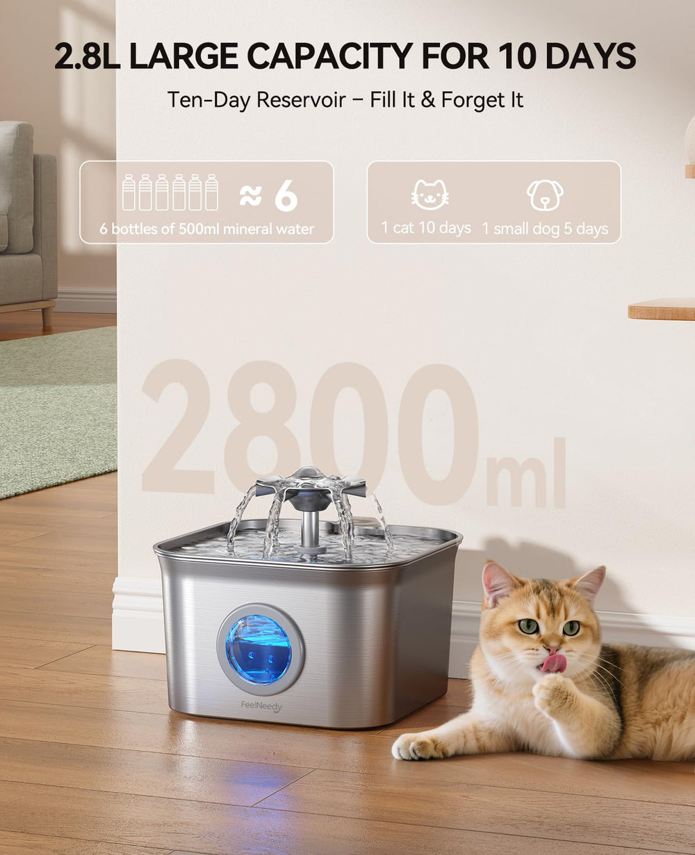 FEELNEEDY round water level window helps monitor freshness at a glance.