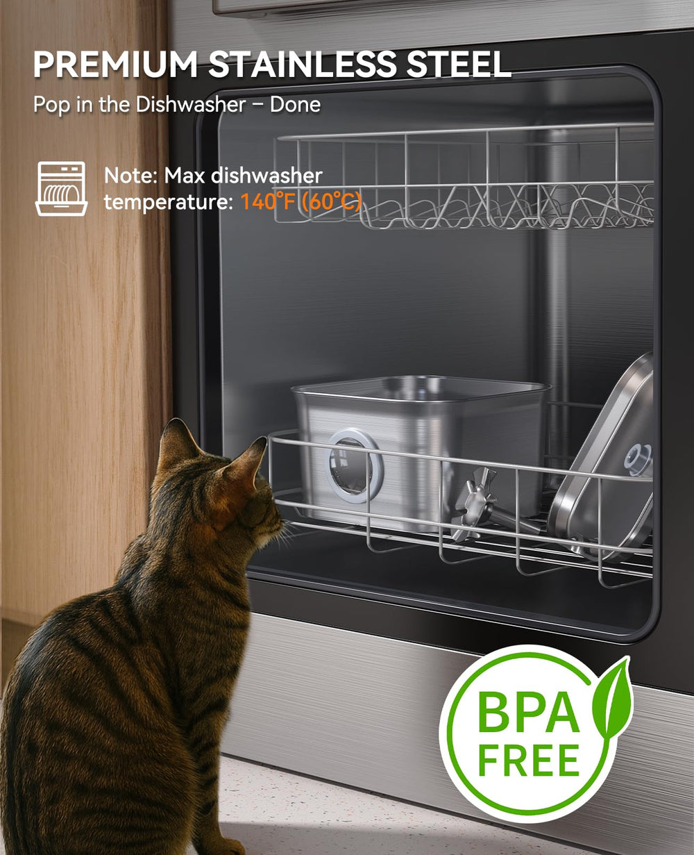 FEELNEEDY cat fountain ultra-quiet pump delivers peaceful hydration for pets.