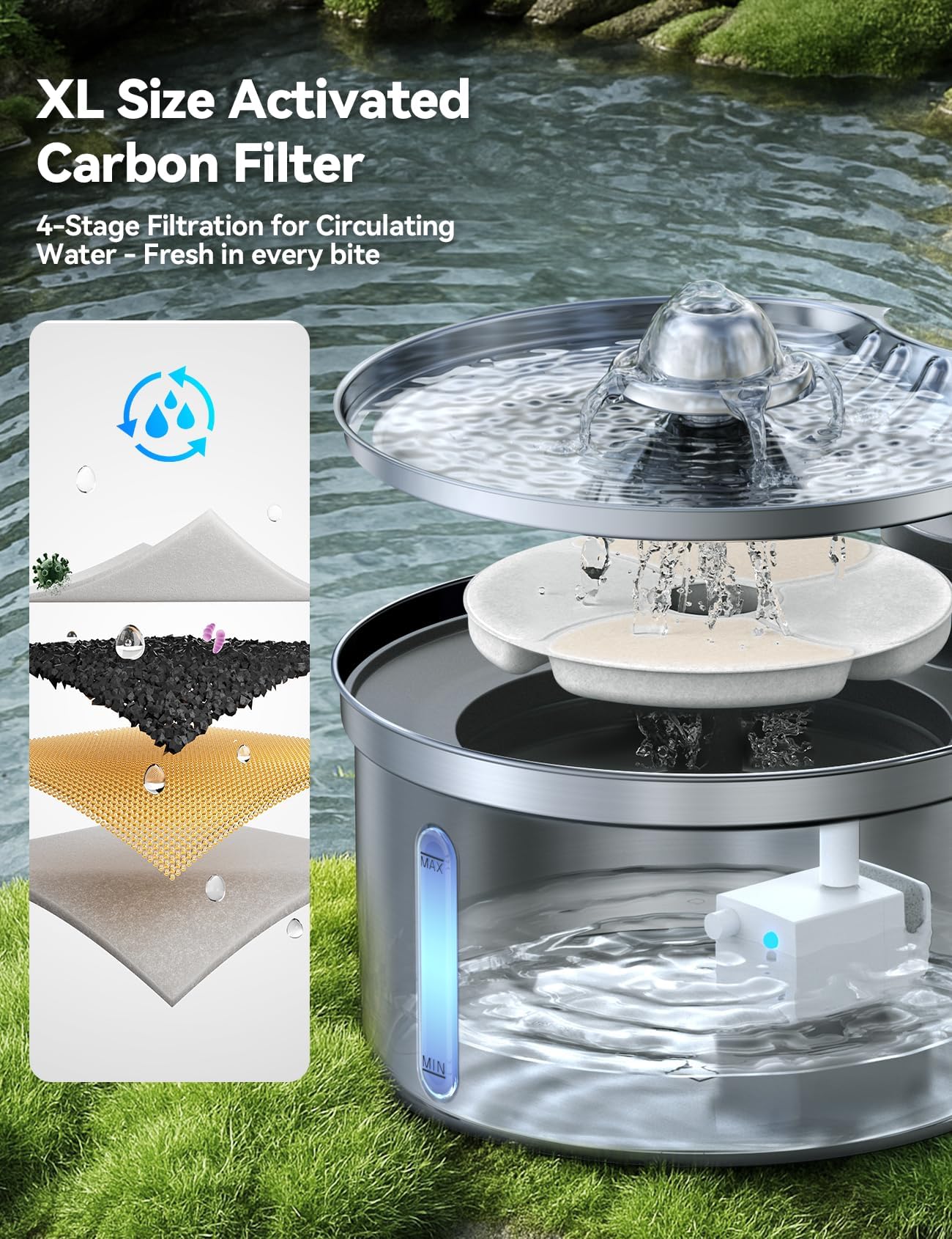 FEELNEEDY detachable battery enables up to 60 days of cordless use.