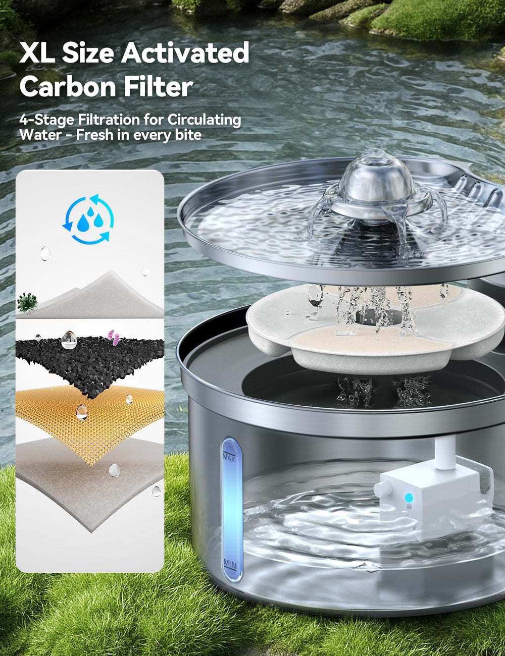 FEELNEEDY detachable battery enables up to 60 days of cordless use.