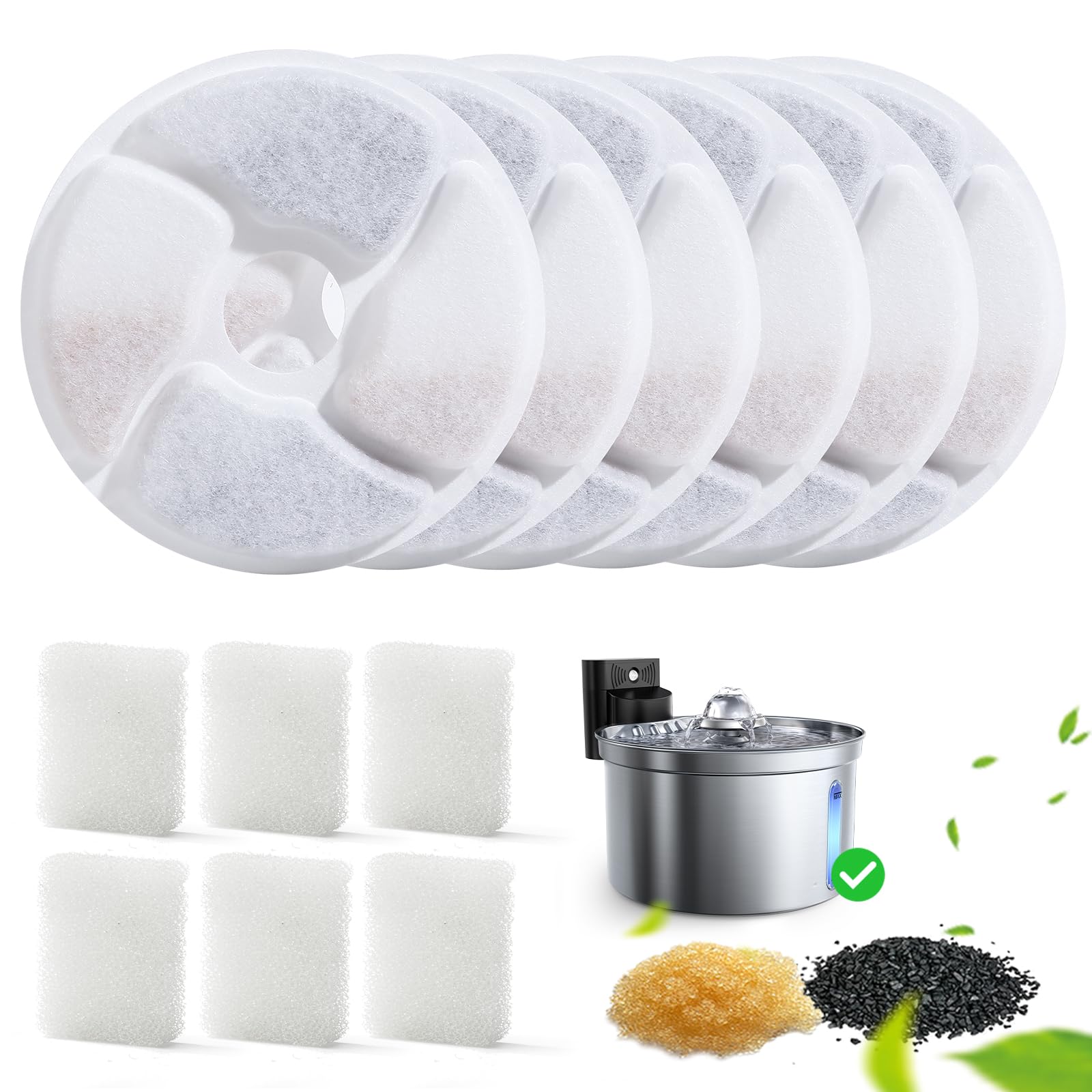FEELNEEDY FN-W19 filter-pack closeup showcasing multi-layer filtration for fresher water.