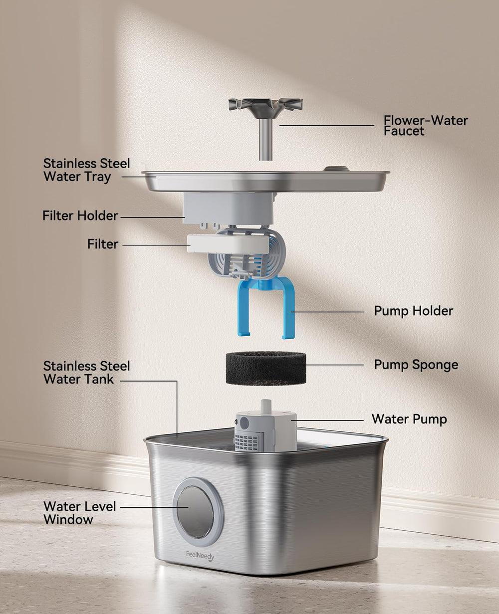 FEELNEEDY multi-cat-friendly fountain supports shared hydration at home.