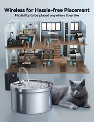 FEELNEEDY stainless steel water tank and tray are easy to clean