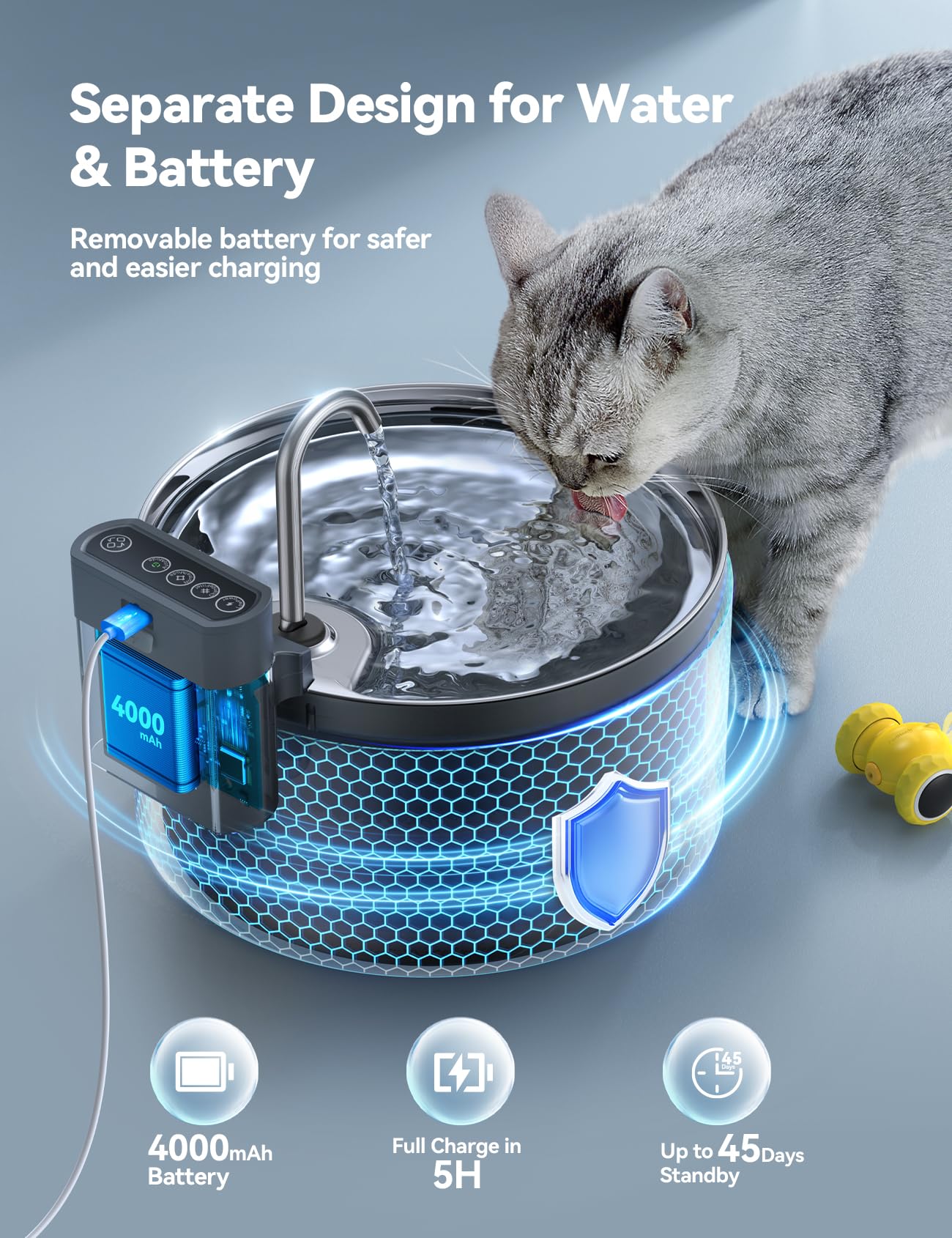 FEELNEEDY vertical filtration system keeps fresh water tasting clean