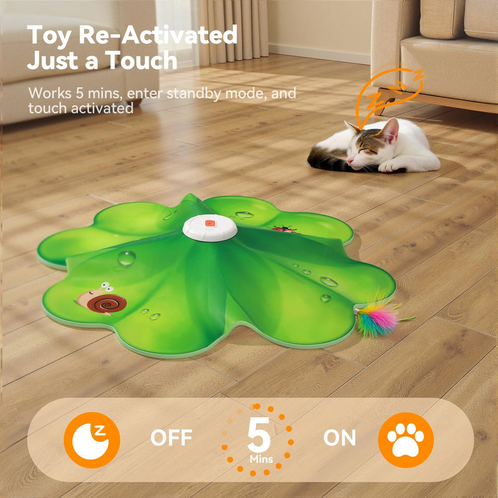FEELNEEDY Cat Toy auto-standby conserves battery when idle after play.