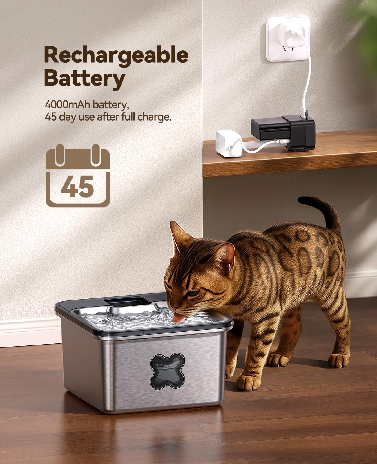FEELNEEDY 3.2L tank supports longer intervals between refills
