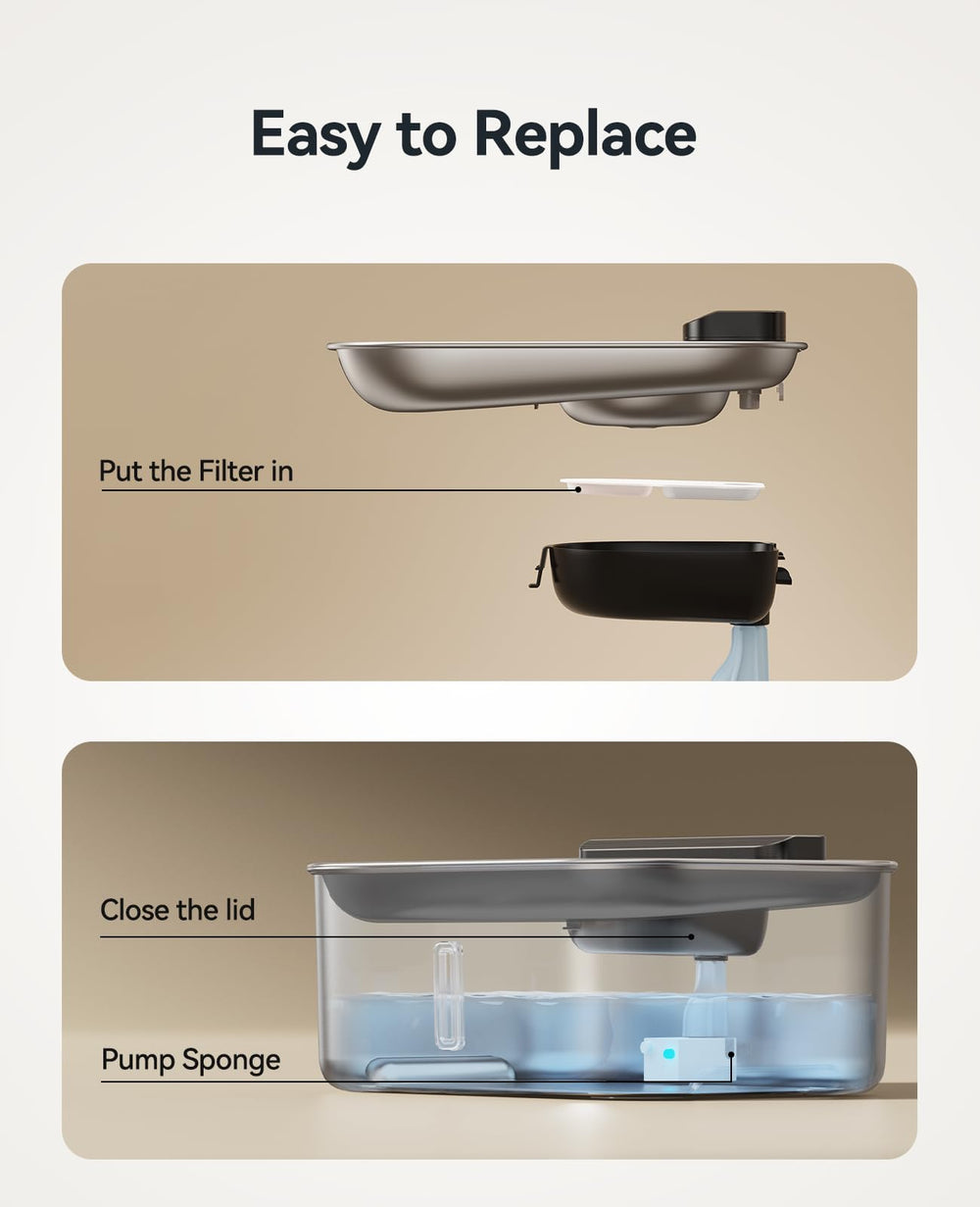 Contenido de FEELNEEDY: 6 filtros y 6 esponjas de bomba para instalación rápida.