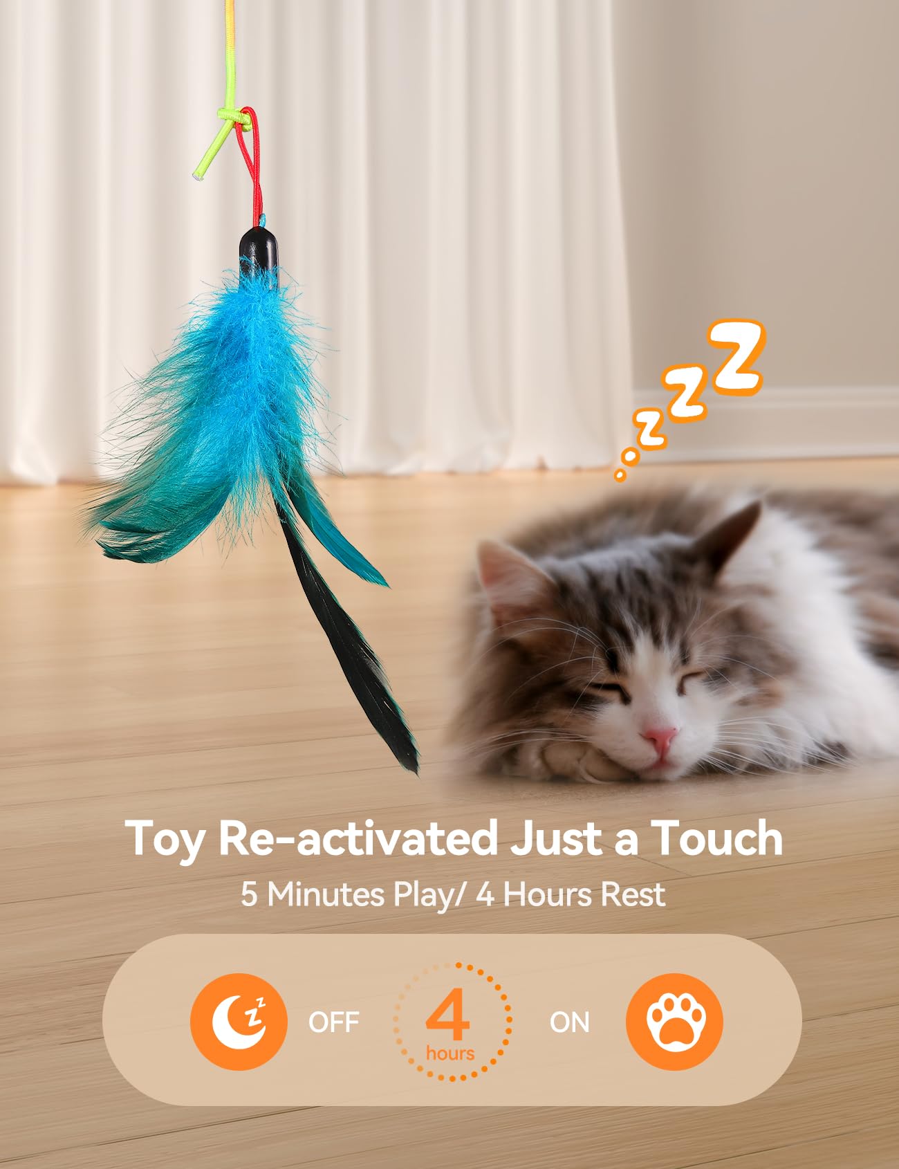 Feelneedy feather and mouse materials are durable and non-toxic