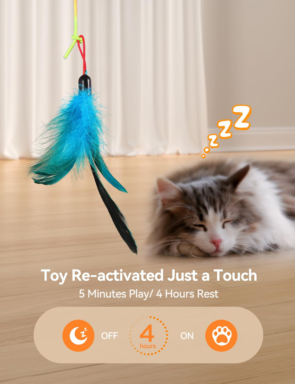 Feelneedy feather and mouse materials are durable and non-toxic