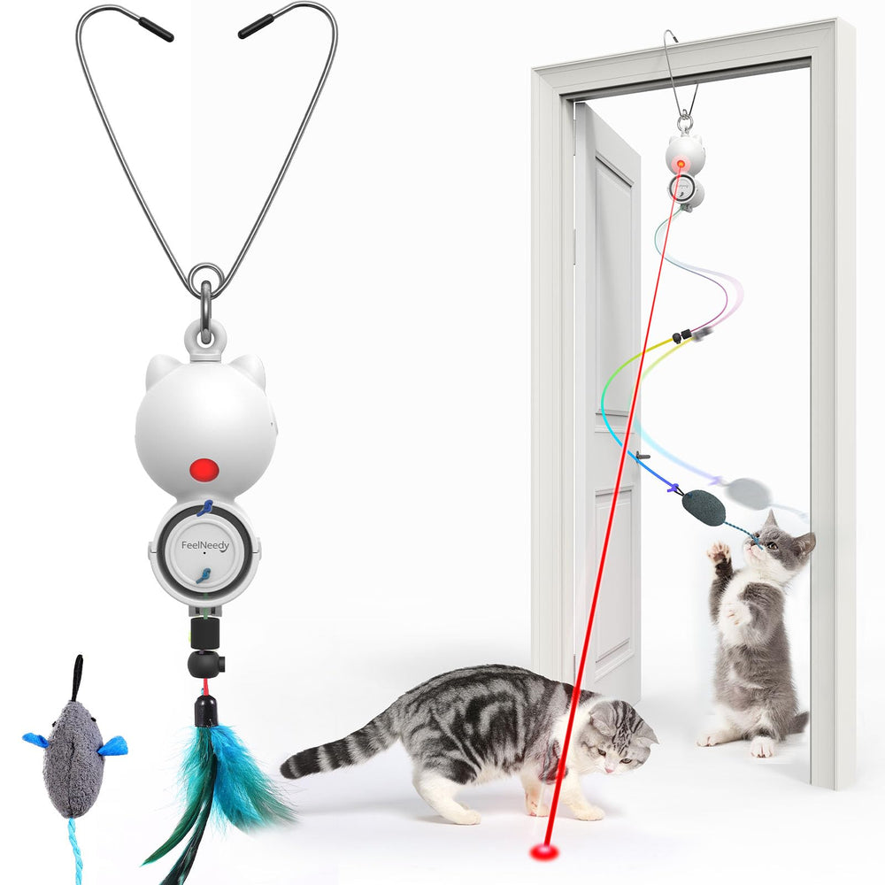Feelneedy laser cat toy red dot engages indoor play and exercise