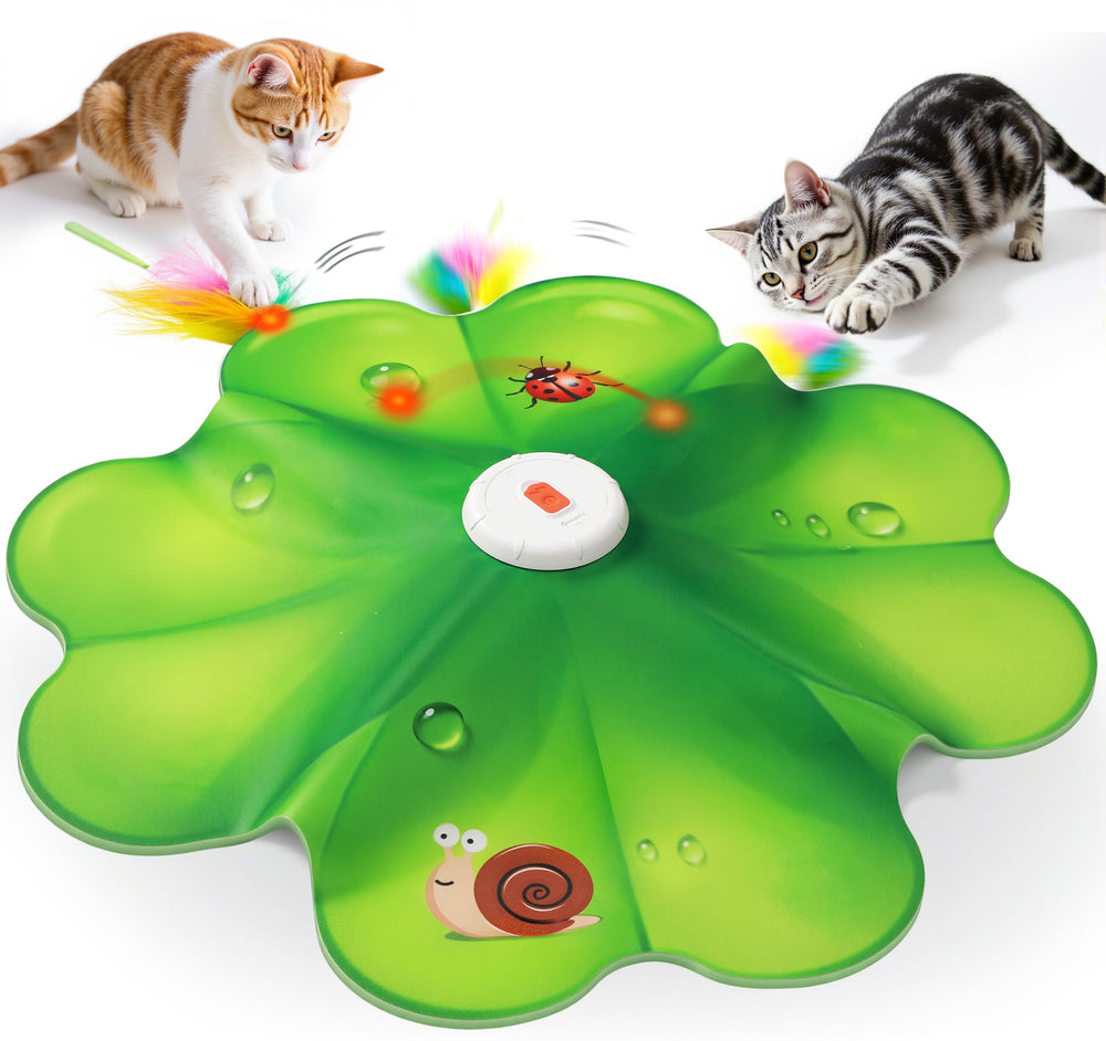 FEELNEEDY Rechargeable Cat Toy in action with hide-seek gameplay for active play.