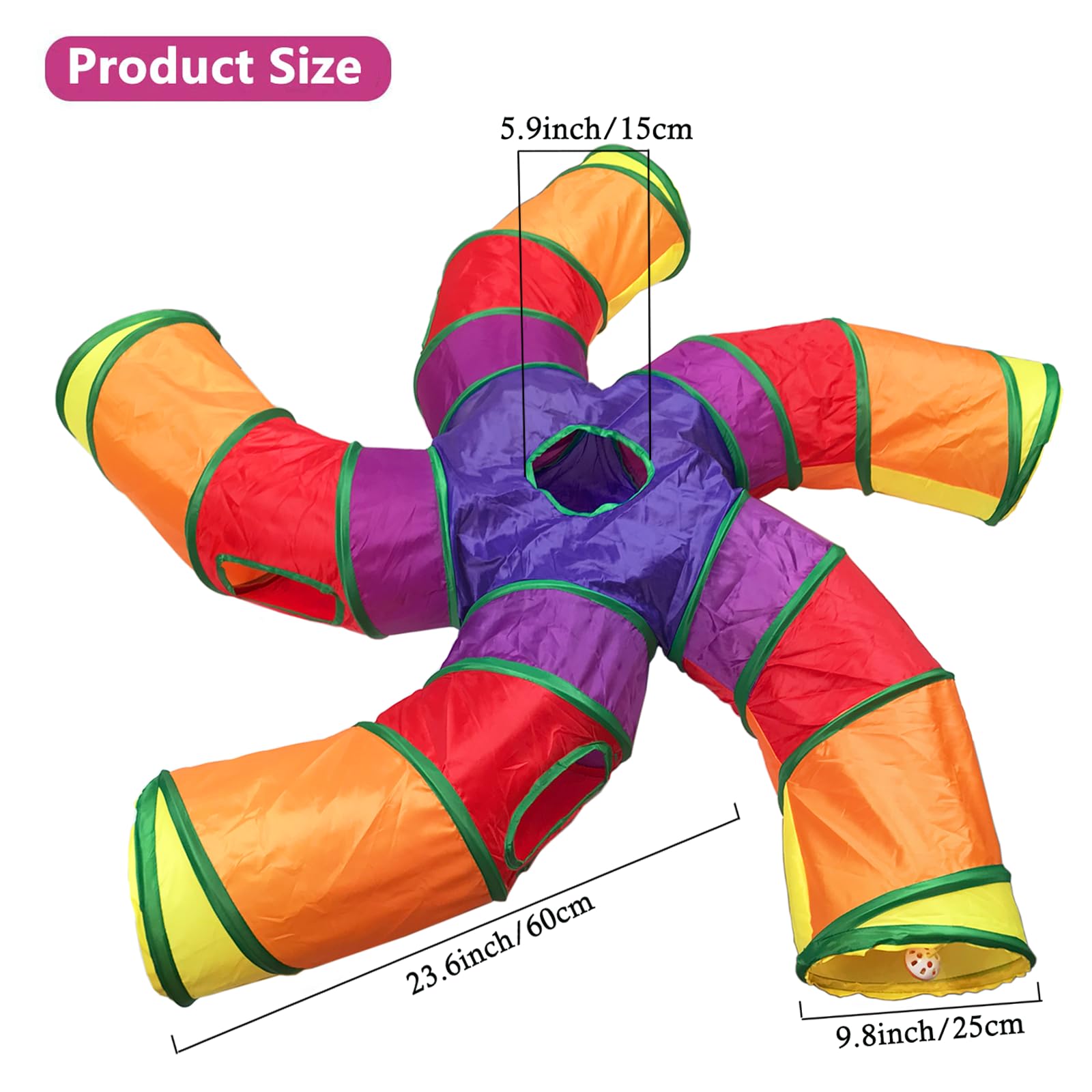 Feesok cat tunnel tear-resistant material withstands energetic play