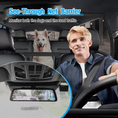 Feestars dog barrier anchors-installed-back-seat ensures secure, stable installation.