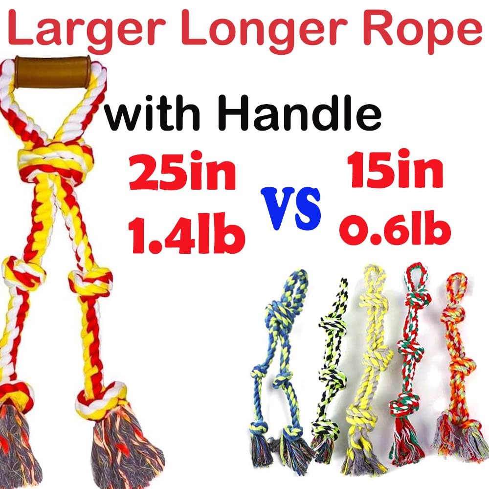 Fejapa heavy-duty rope toy with multiple knots for durability