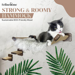FELINE&ME cat wall shelves with steps create vertical play and climbing space.