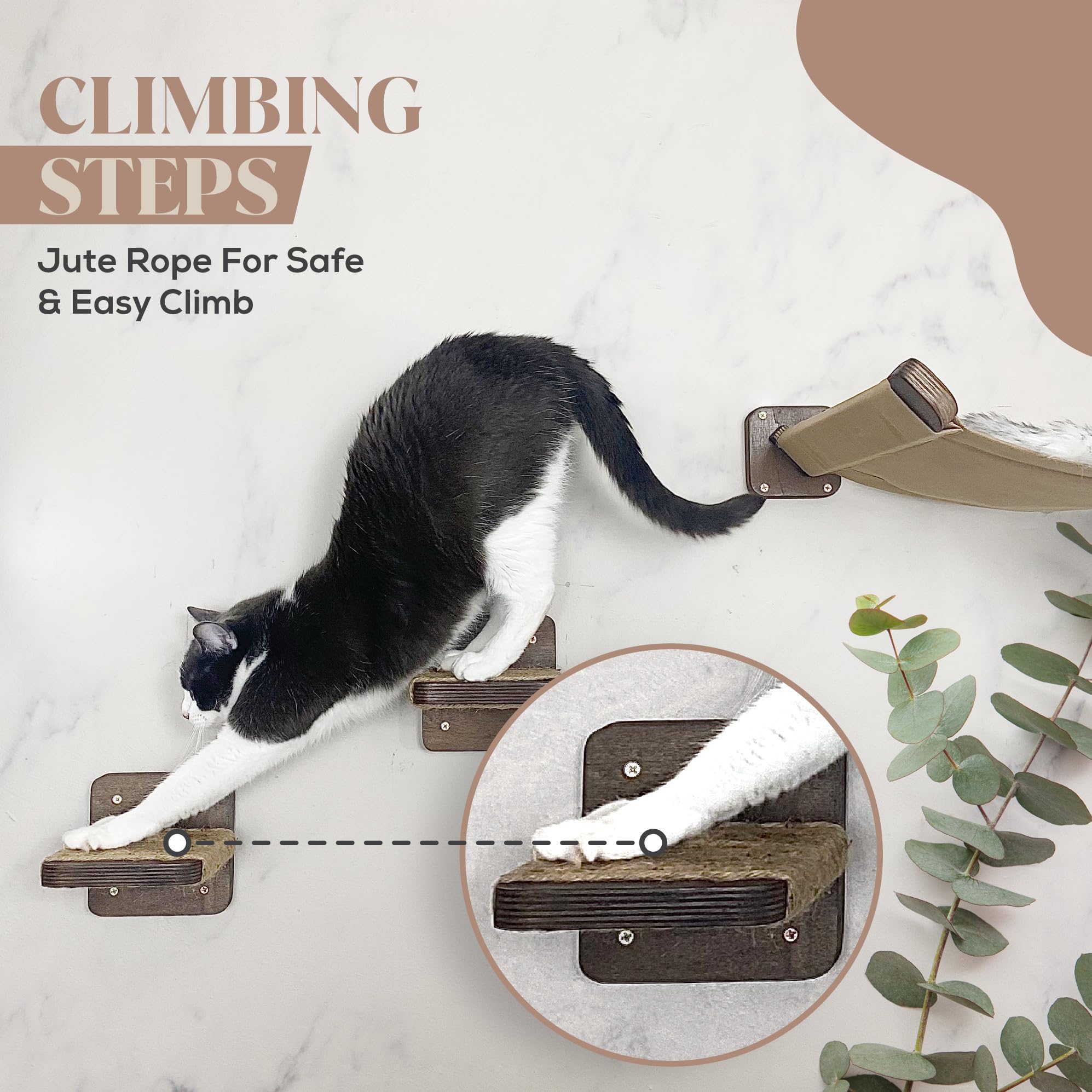 FELINE&ME wooden cat wall bed setup shows sturdy, stylish sleeping perch.