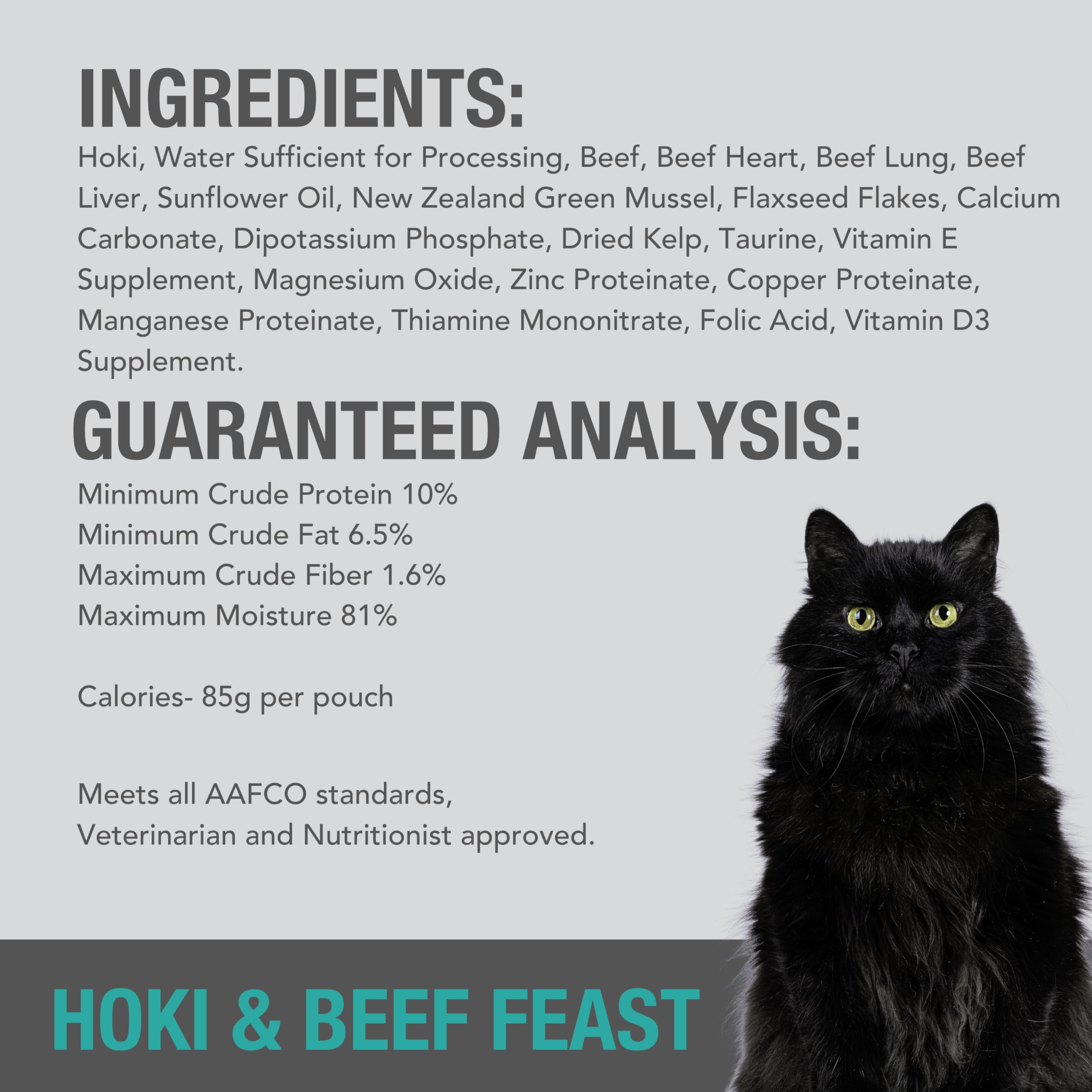 Feline Natural grain-free formula emphasizing meat-rich, binder-free recipe