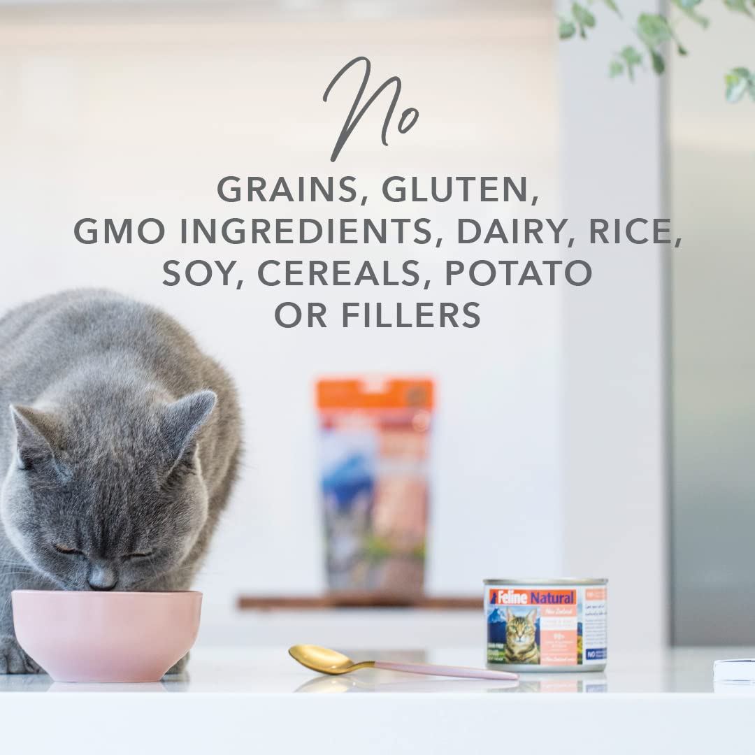 Feline Natural Lamb Feast open can reveals fresh, ready-to-serve nutrition