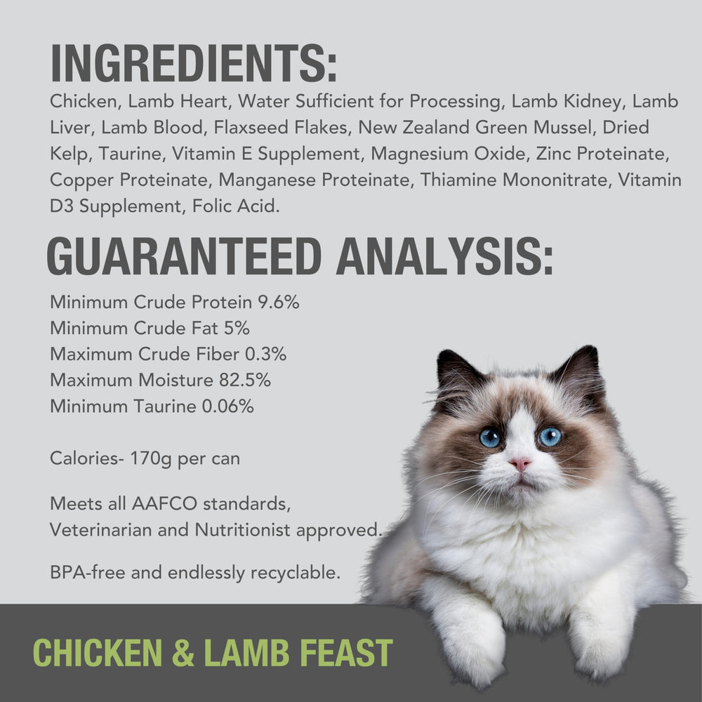 Feline Natural New Zealand wet catfood grain-free low-carb pack – supports carnivore-style nutrition.