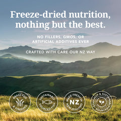 Feline Natural label showcases 98% meat ingredients for transparent nutrition.