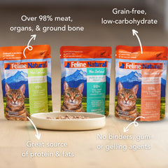 Feline Natural hoki beef pâté 3oz, NZ-sourced protein for palatable dining