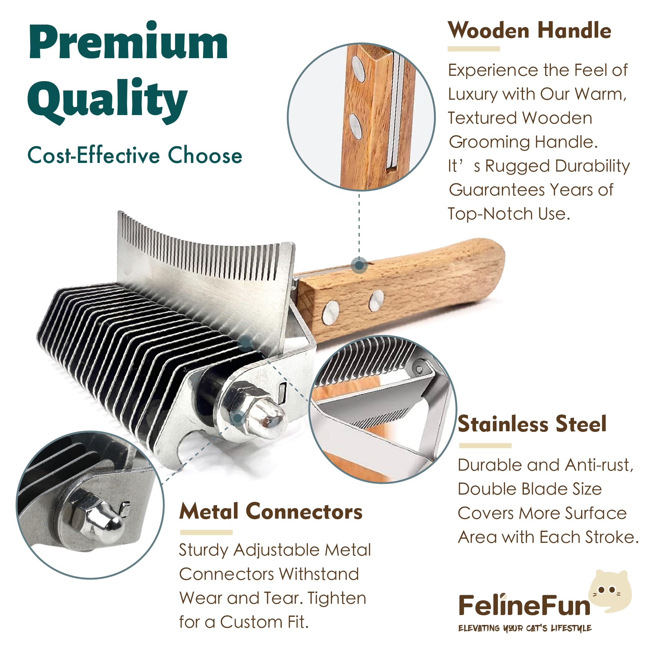FelineFun Cat Brush ergonomic grip supports relaxed grooming sessions.